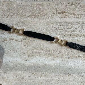 Rouje belt crocodile black like brand new Laure Small medium